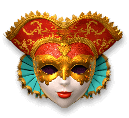 mask carnival red